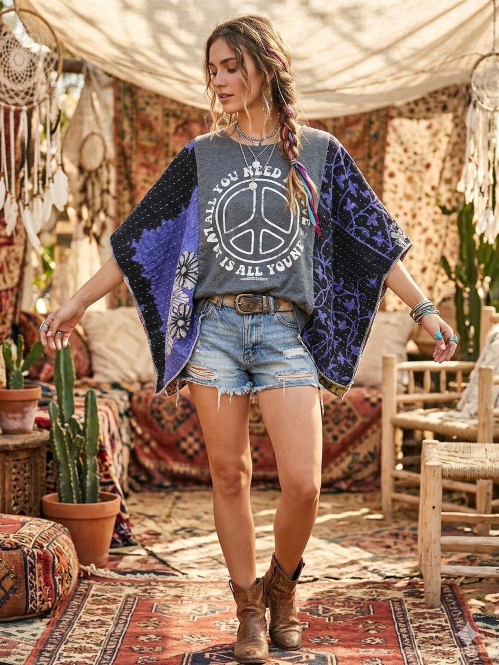 Ooak ALL YOU NEED IS LOVE KANTHA T XS-2X